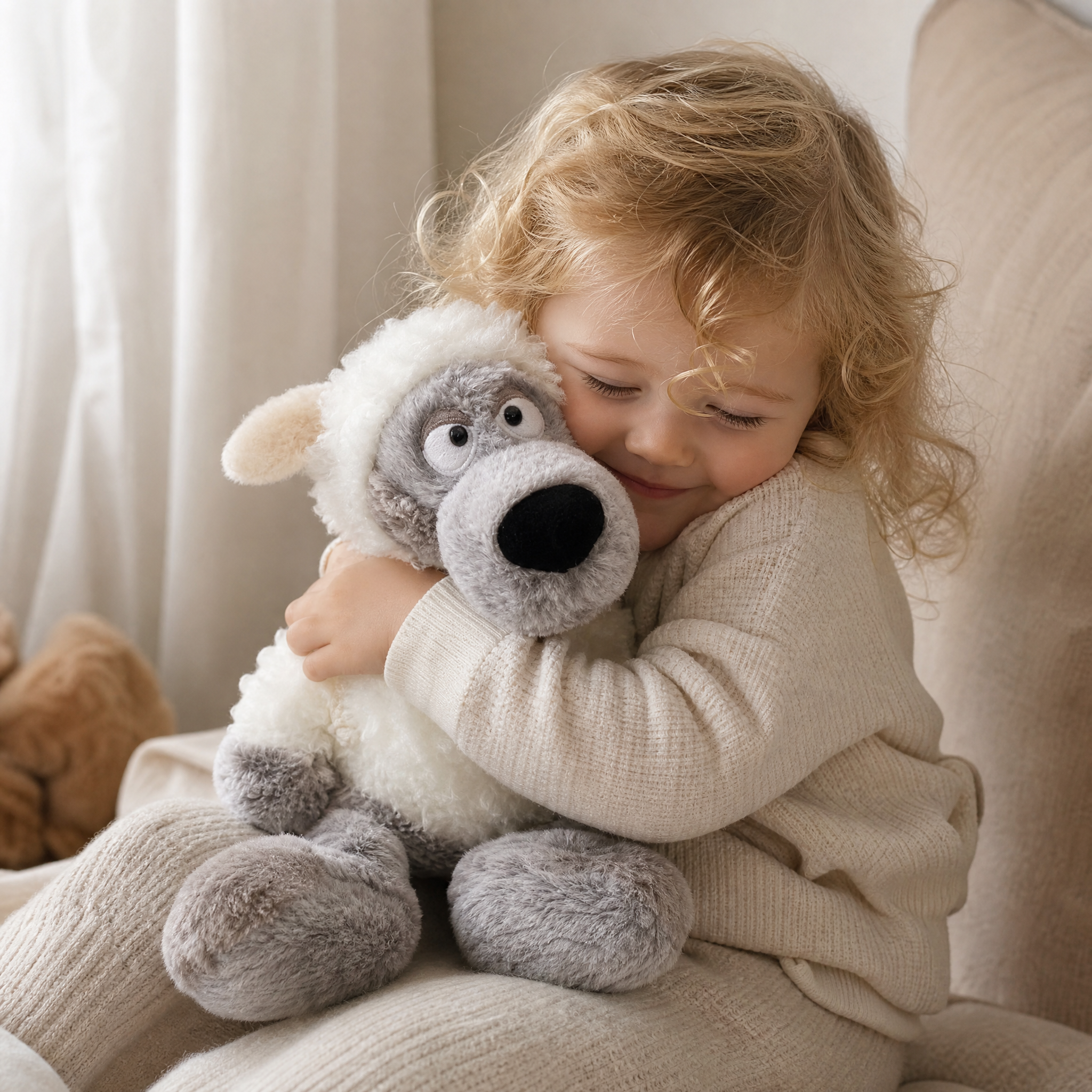 Wolf im Schafspelz Kuscheltier Lustige Plüschfigur - Utilisation cosy intérieur